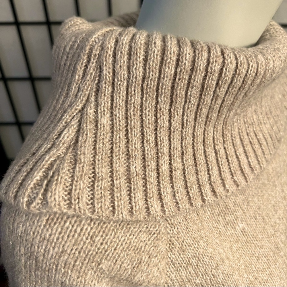 Shein Soft Heather Tan Knitted Turtleneck Sweater - Picture 8 of 12